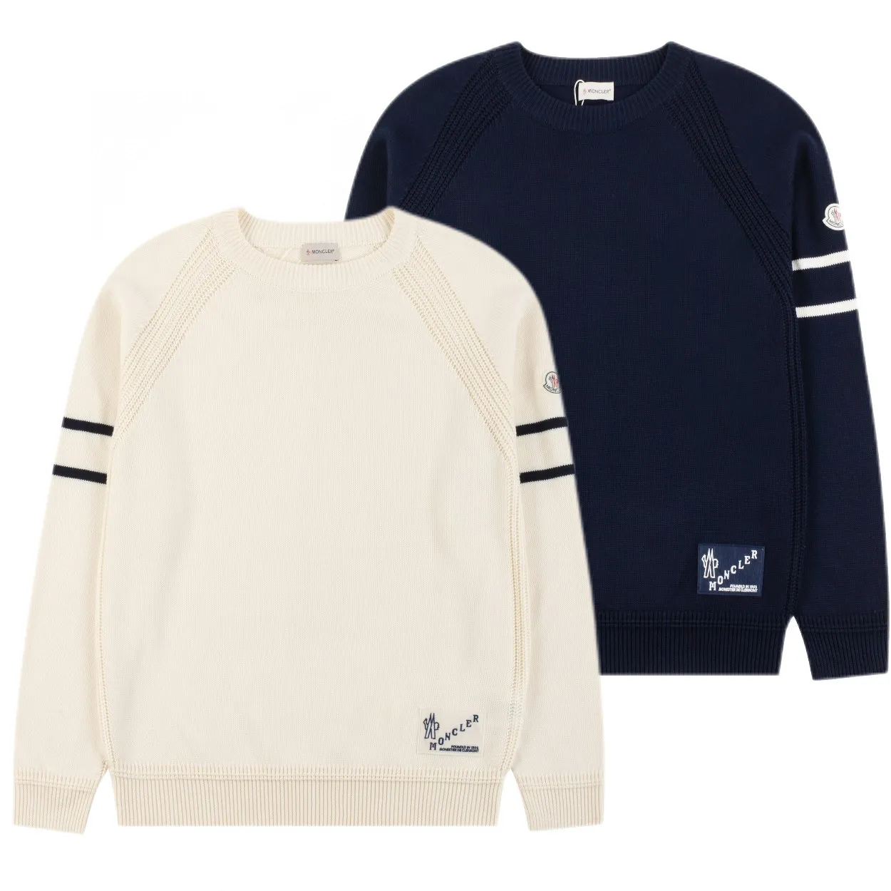 MONCLE *2024AW New Arrival Classic ， Logo ， 💯 ， 700 50% ， ， ， Same Style ：Cream White Dark Blue Sizes：M-XXL